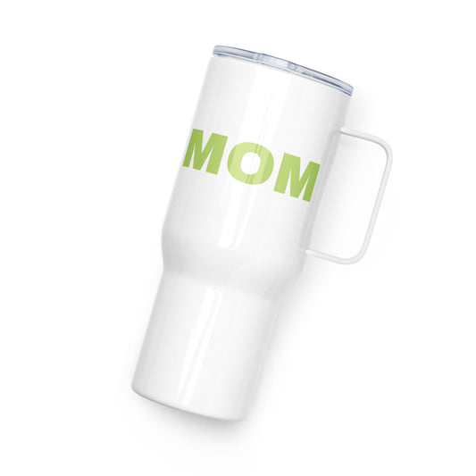 Genetic Genealogy "MOM" Travel mug with a handle Green and White