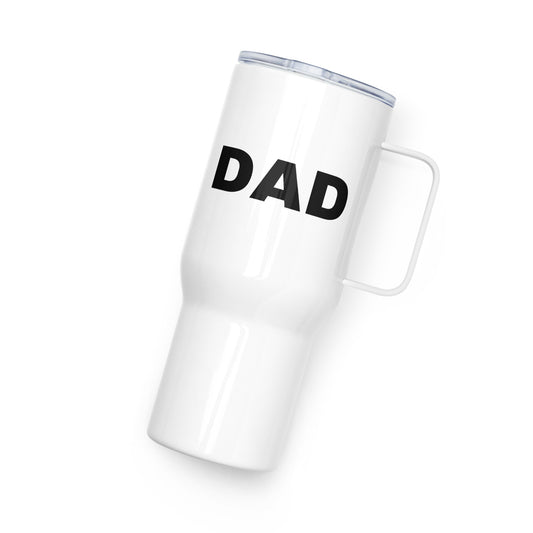 Genetic Genealogy "DAD" Travel mug with a handle Black and White