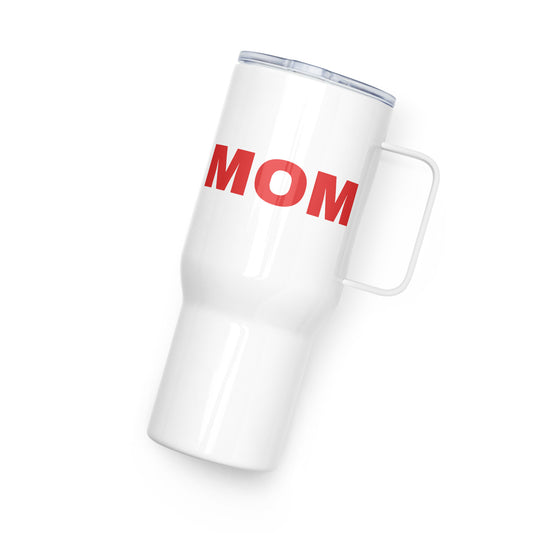 Genetic Genealogy "MOM" Travel mug with a handle Red and White