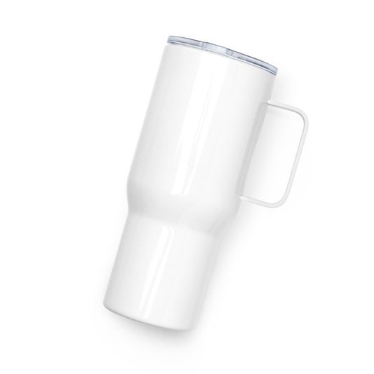 Genetic Genealogy: Travel mug with a handle Black and White Forever