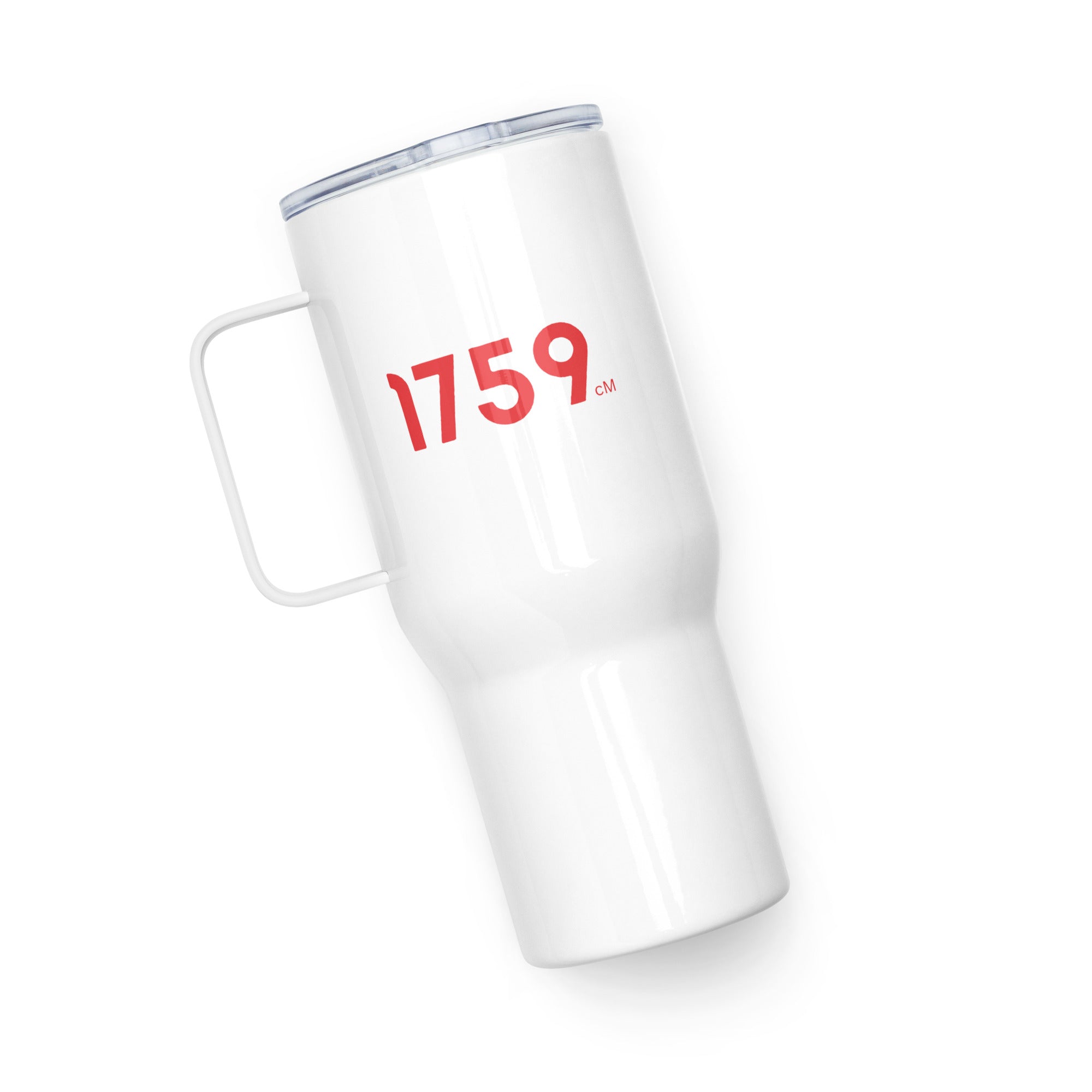 Genetic Genealogy "1/2 SIS" Travel mug with a handle Red and White