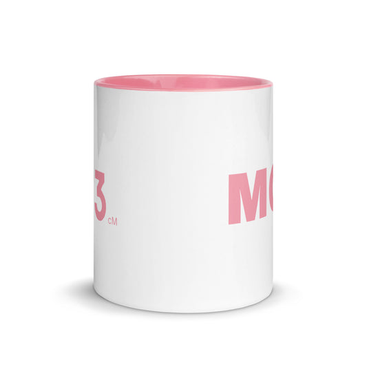 Genetic Genealogy "MOM" Mug with Color Inside Pink and White